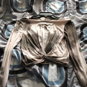 Tye dye cropped long sleeve shirt
